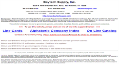 Desktop Screenshot of baytechsupply.com